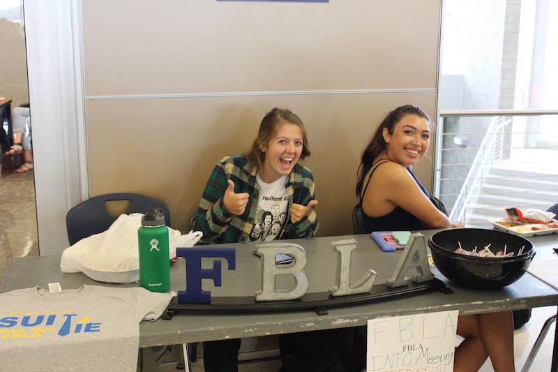 Olivia Childs and Esmeralda Loredo are happy and proud to represent FBLA! (Photographed by Batkhuleg Battur) 