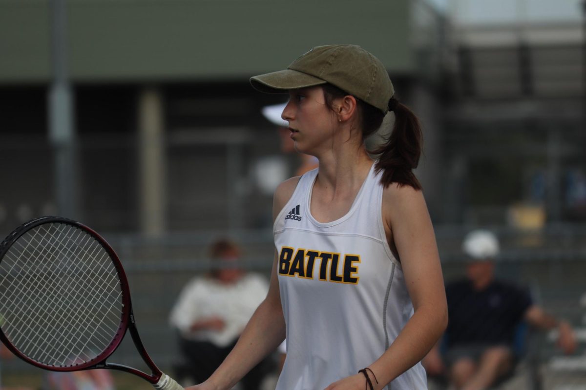 Kerynna Jarman readies herself after point