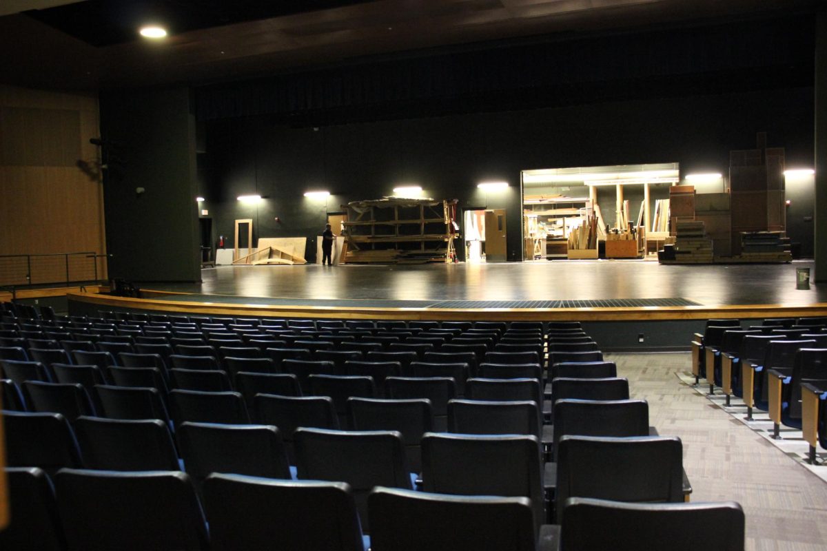 The Performing Arts Center in preparation for the start of stage design for the musical