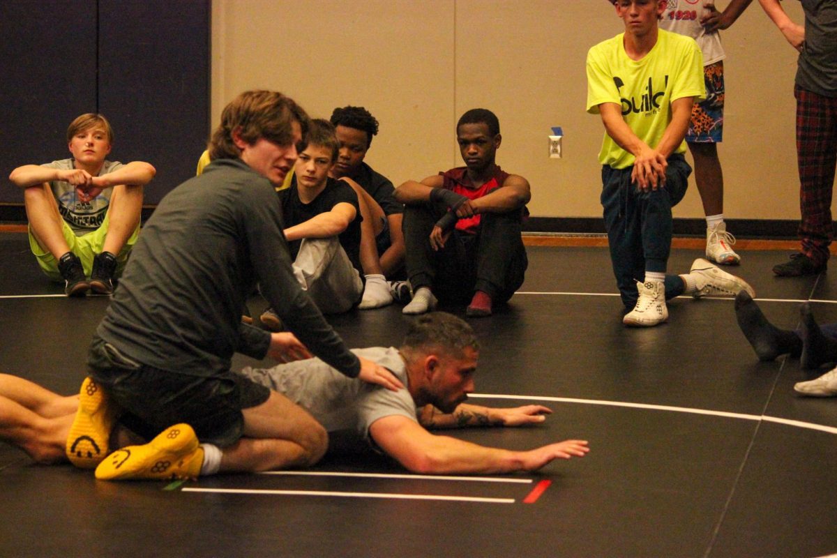 Jackson Shea (above) and Josh Gaskins (below) demonstrating arm drags